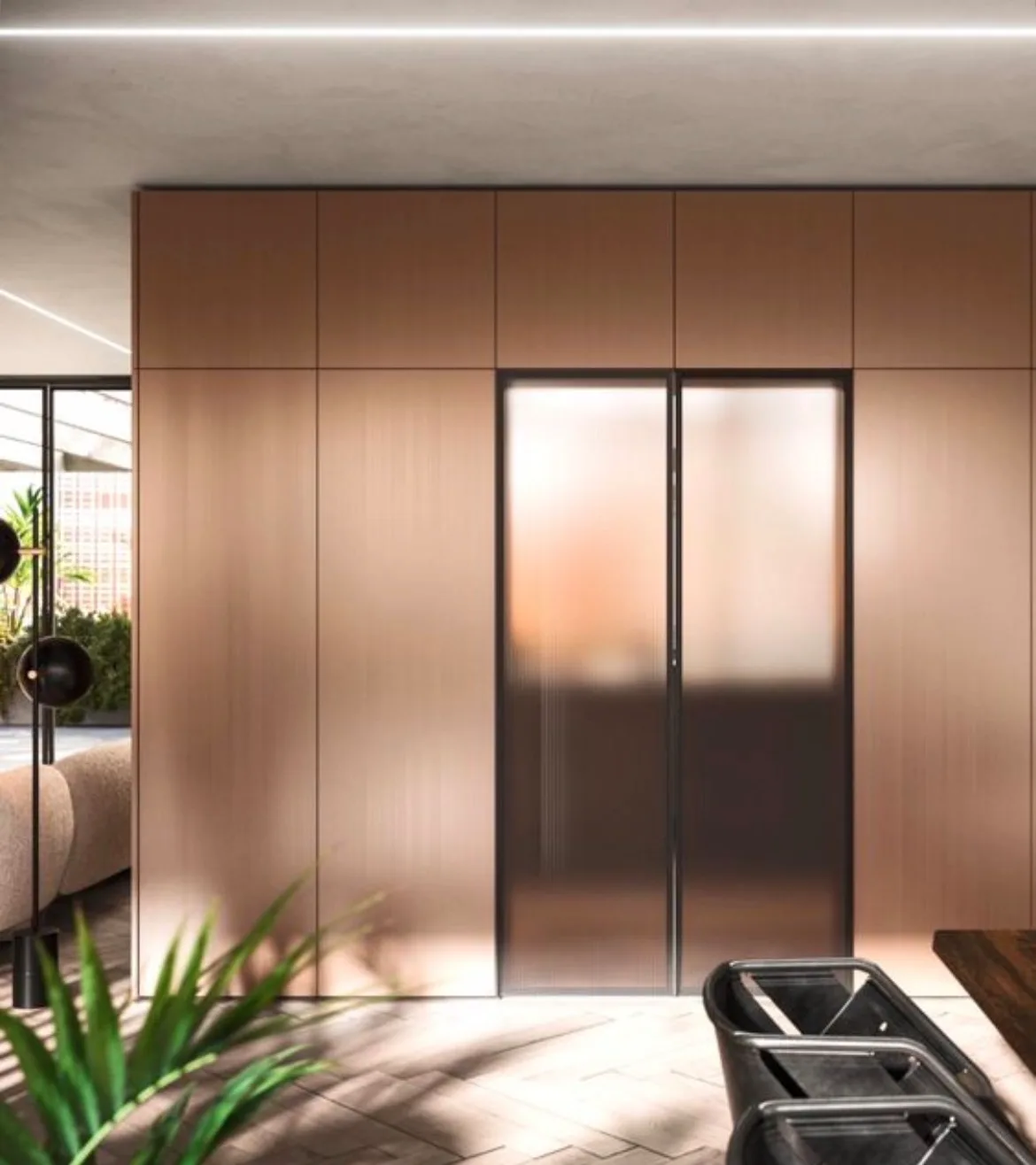 Бамбукова стінова панель 2063 Copper Metal 8