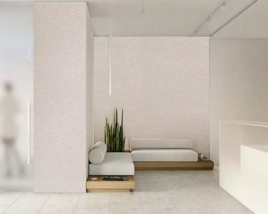 Стінова бамбукова панель 5001 Plaster, оброблений край 5