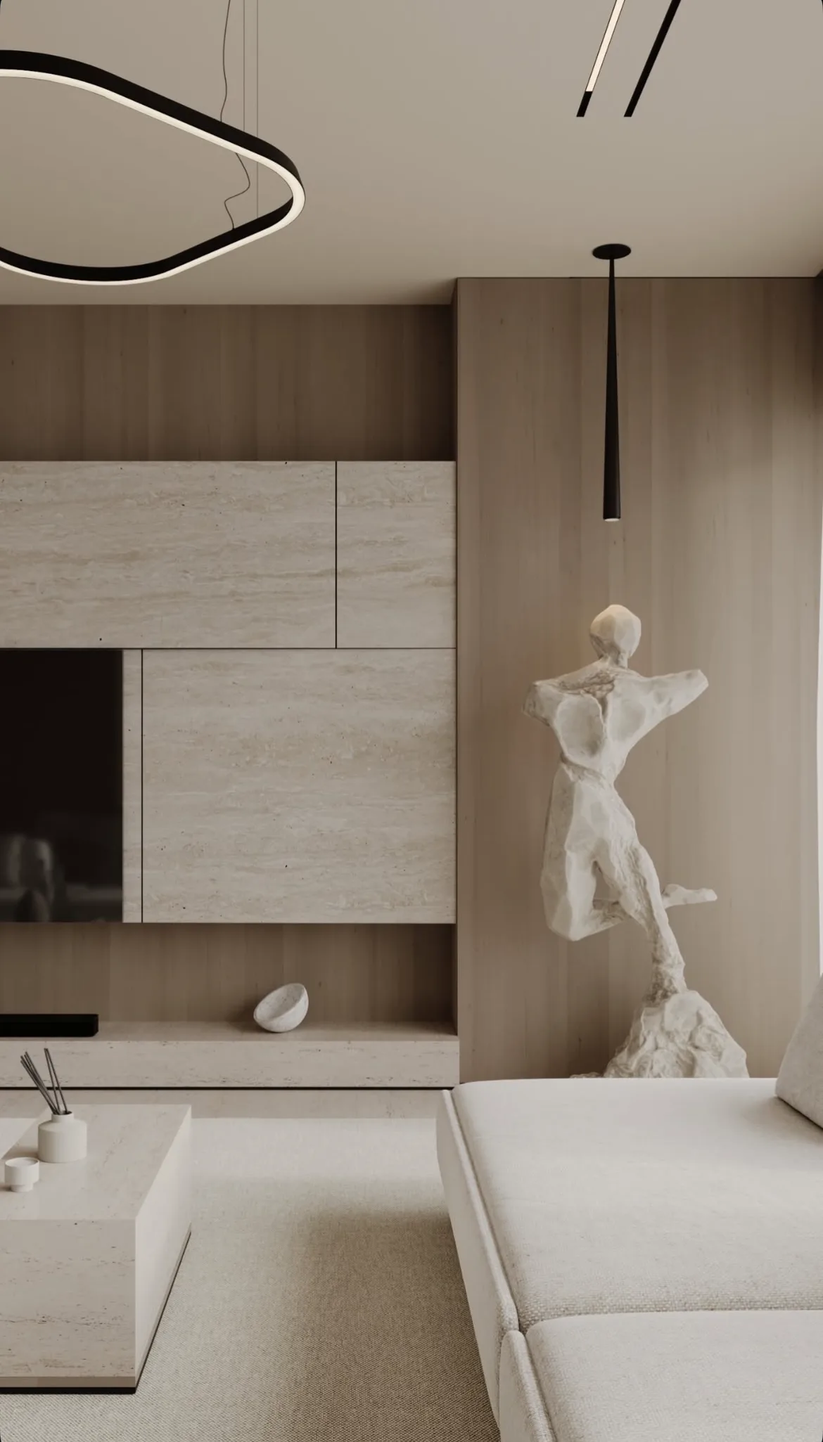 Стінова бамбукова панель Travertine 5